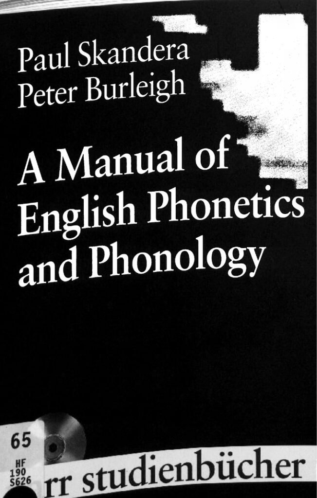 Cover of the book "A Manual of English Phonetics and Phonology"