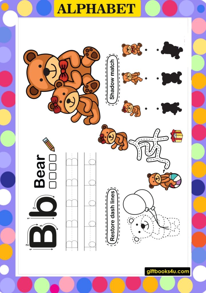 alphabet learning and writing worksheet for kids