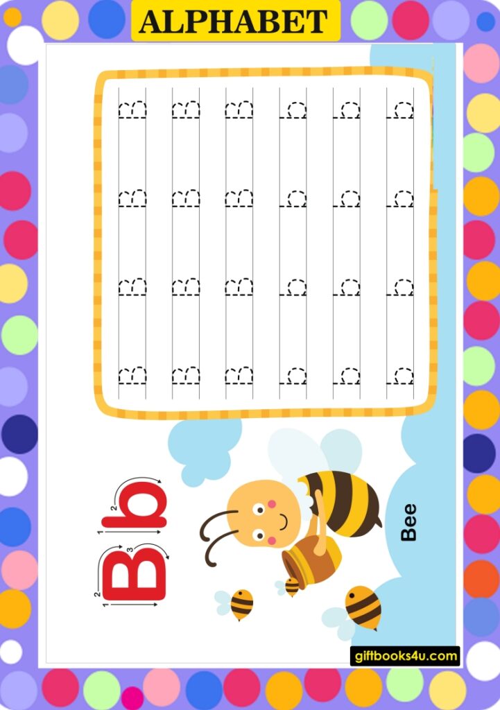 alphabet learning and writing worksheet for kids