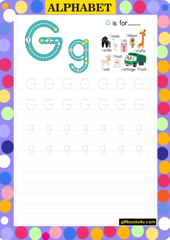 Worksheet for Learning and Writing Alphabet F