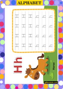 Worksheet for Learning and Writing Alphabet H h