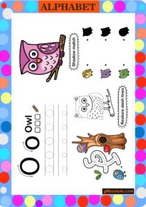 Worksheet for Learning and Writing Alphabet O