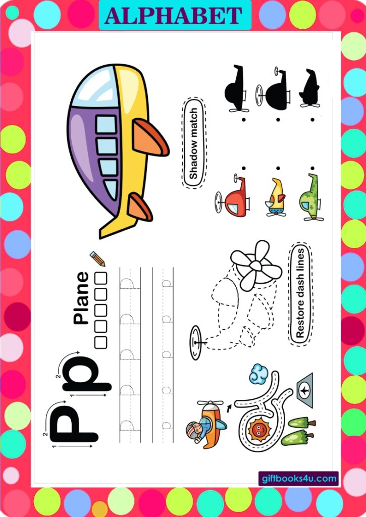 Learning Alphabet P - Worksheet for Writing