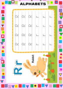 Alphabet R Writing and Learning Worksheet For Kids