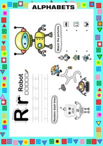 Alphabet R Learning and Writing Worksheet Playgroup, Nursery and Kindergarten