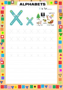 Tracing and Learning Alphabet X Worksheet