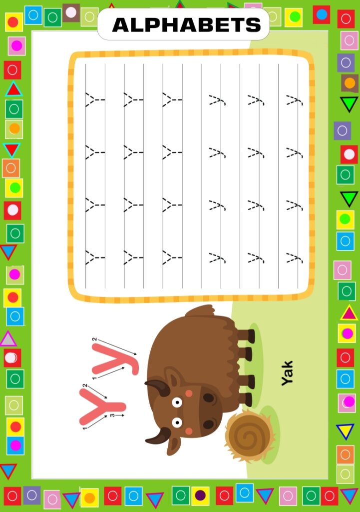 Alphabet Tracing and Learning Worksheet